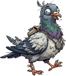 City pigeon (not unlocked yet) : Pet that fights by your side: 15 HP, 3 damage. Rank 1/3. City pigeon