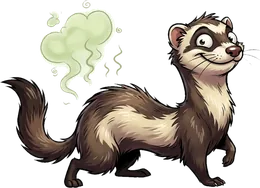 Polecat (not unlocked yet) : Pet that fights by your side: 25 HP, 3 damage. Rank 1/3. Polecat