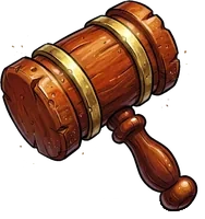 Judge's gavel (not unlocked yet) : Heavy weapon, 13 damage, can stun the opponent. Judge's gavel