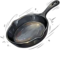 Flying frying pan (not unlocked yet) : Throwing weapon, 9 damage, can be used 2 times. Flying frying pan