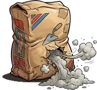 Cement bag (not unlocked yet) : Heavy weapon, 14 damage, slows the opponent. Cement bag